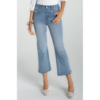 Gia Glider Crop Flare Denim - dolly mama boutique