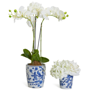 Blue Blossom Bird Planter 53605 - dolly mama boutique