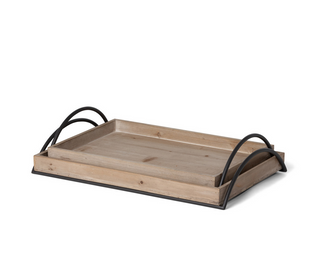 Wood Trays with Iron Handles EAW20186 - dolly mama boutique