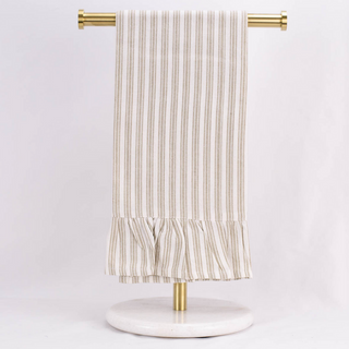 Ticking Ruffle Hand Towel - dolly mama boutique