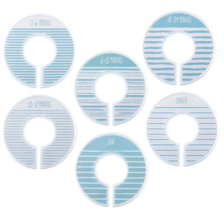 Striped Baby Closet Dividers/Blue - dolly mama boutique