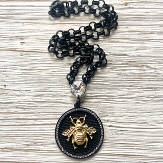 Bee Coin Statement Necklace - dolly mama boutique