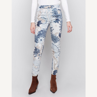 Printed Suede Crinkle Jogger - dolly mama boutique