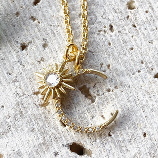 Sun & Moon Charm Necklace