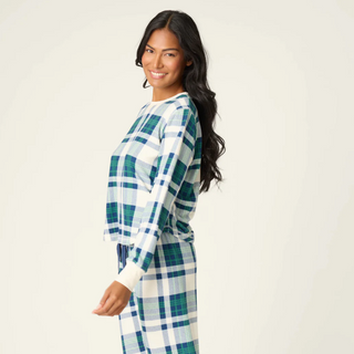 Cozy Life Plaid Long-Sleeve Top