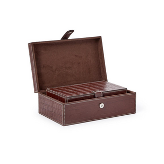 Leather Patterned Storage Boxes - dolly mama boutique
