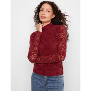 Lace Mock-Neck Top