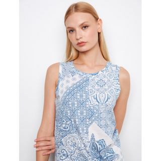 Bandana Print Tank with Twisted Hem - dolly mama boutique