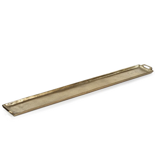 Gold Rectangular Aluminum Tray