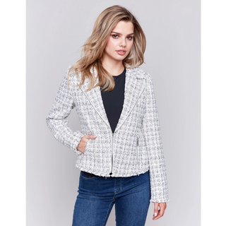 Tweed Moto Jacket - dolly mama boutique