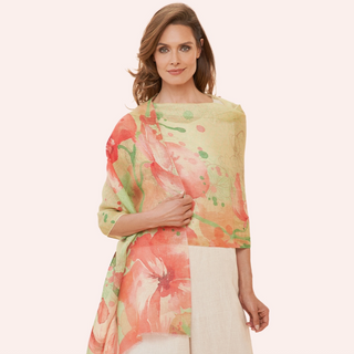 Watercolor Linen Scarf