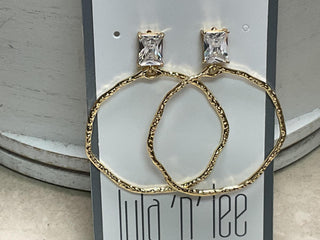 Hammered Hoop Earring