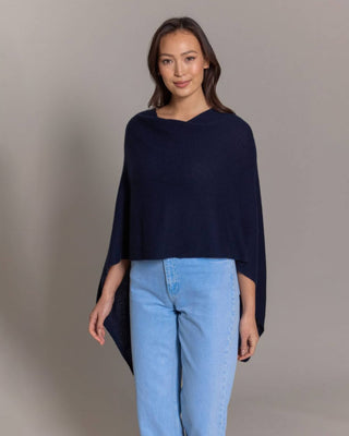 Cashmere Poncho - Indigo 7405