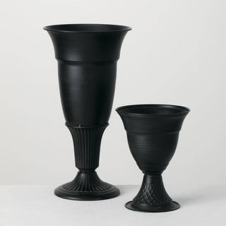 Black Metal Urns - dolly mama boutique