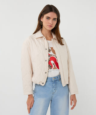 Quilted Jacket by EsQualo in Light Sand