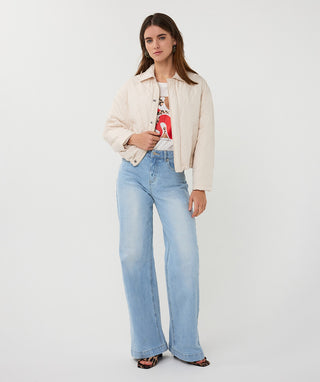 Quilted Jacket by EsQualo in Light Sand - view 5