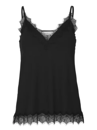 V-Neck Camisole with Lace - dolly mama boutique